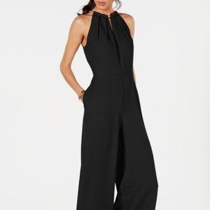 Black Necklace Halter Jumpsuit
